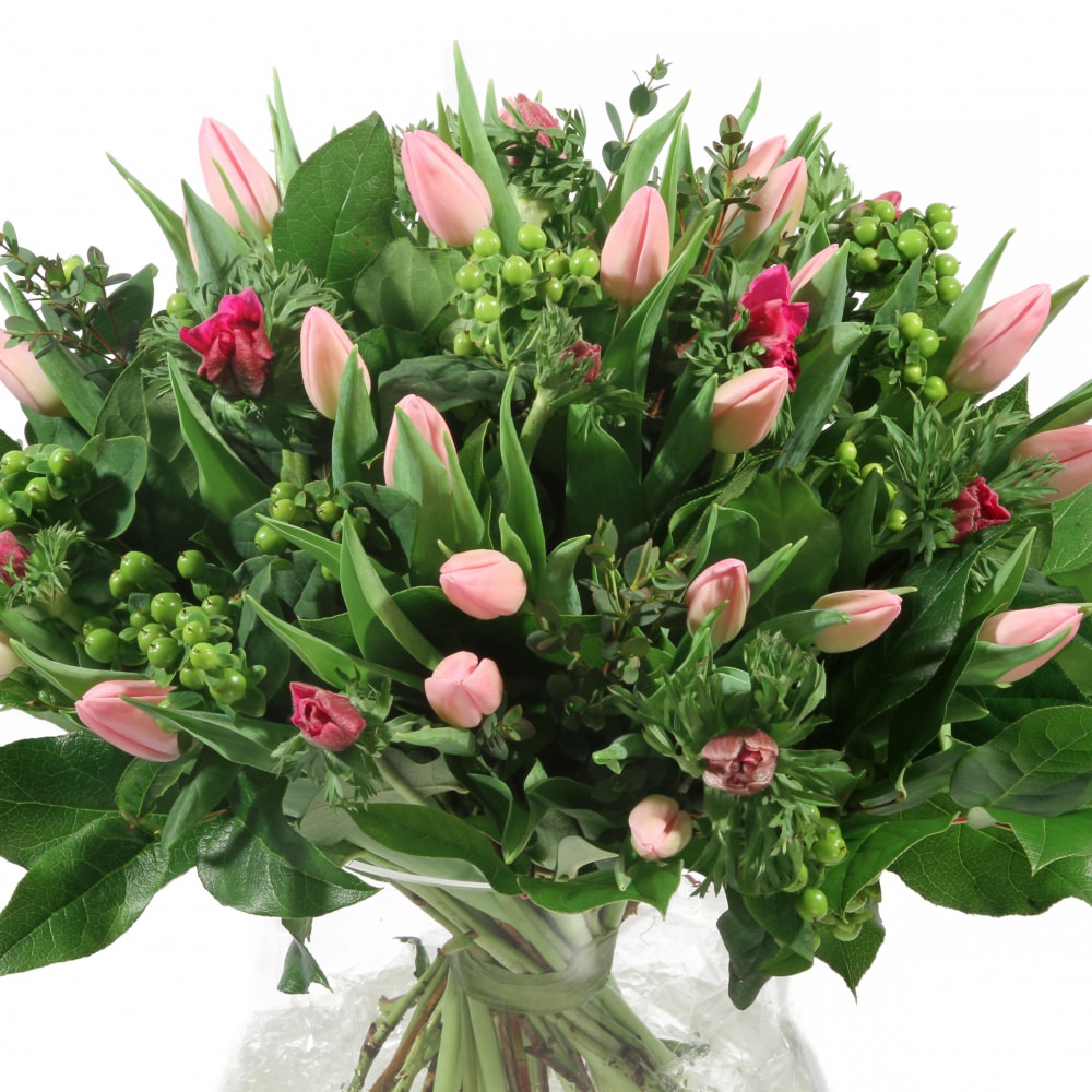Roze Tulpen Veld Boeket - Afbeelding 4