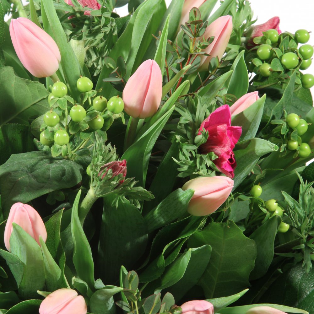 Roze Tulpen Veld Boeket - Afbeelding 2